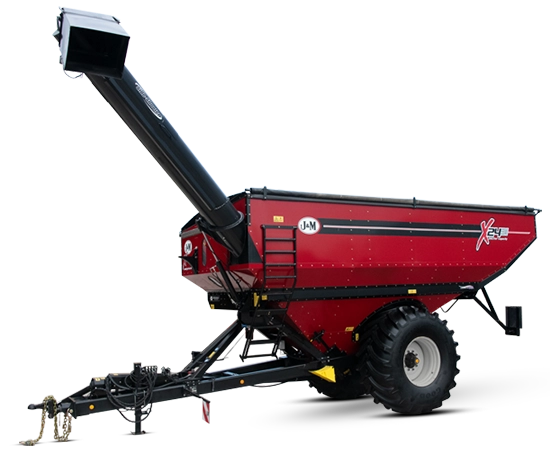 Green Single Auger Grain Cart with Extended Reach Auger
