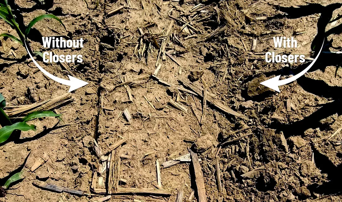 Picture showing difference in ground with a closer and without