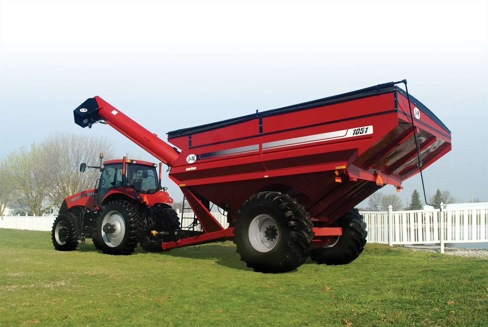 1112 Black grain cart in the corn field