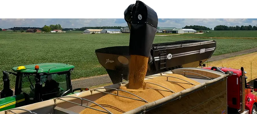 1714 unloading with impressive amount of grain flow