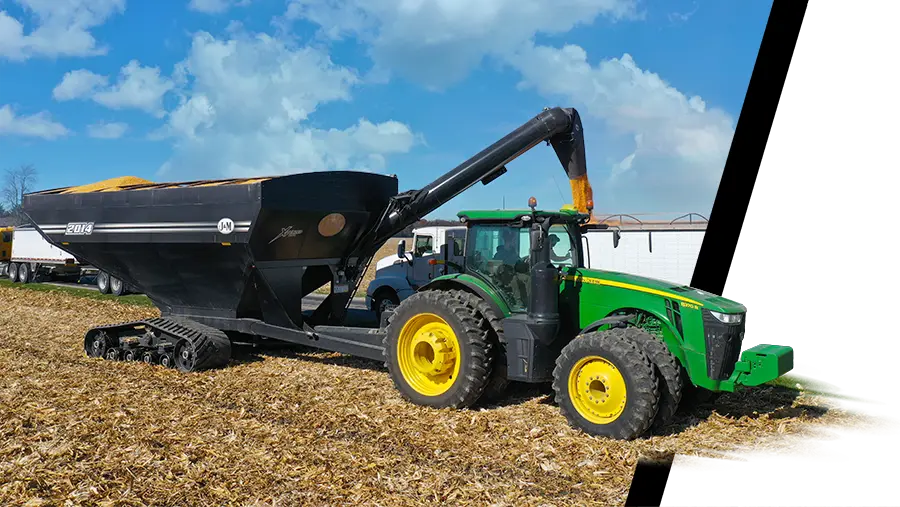 Tracks on a 14 series grain cart