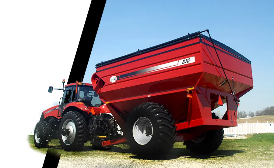 a 875 grain cart with single tires