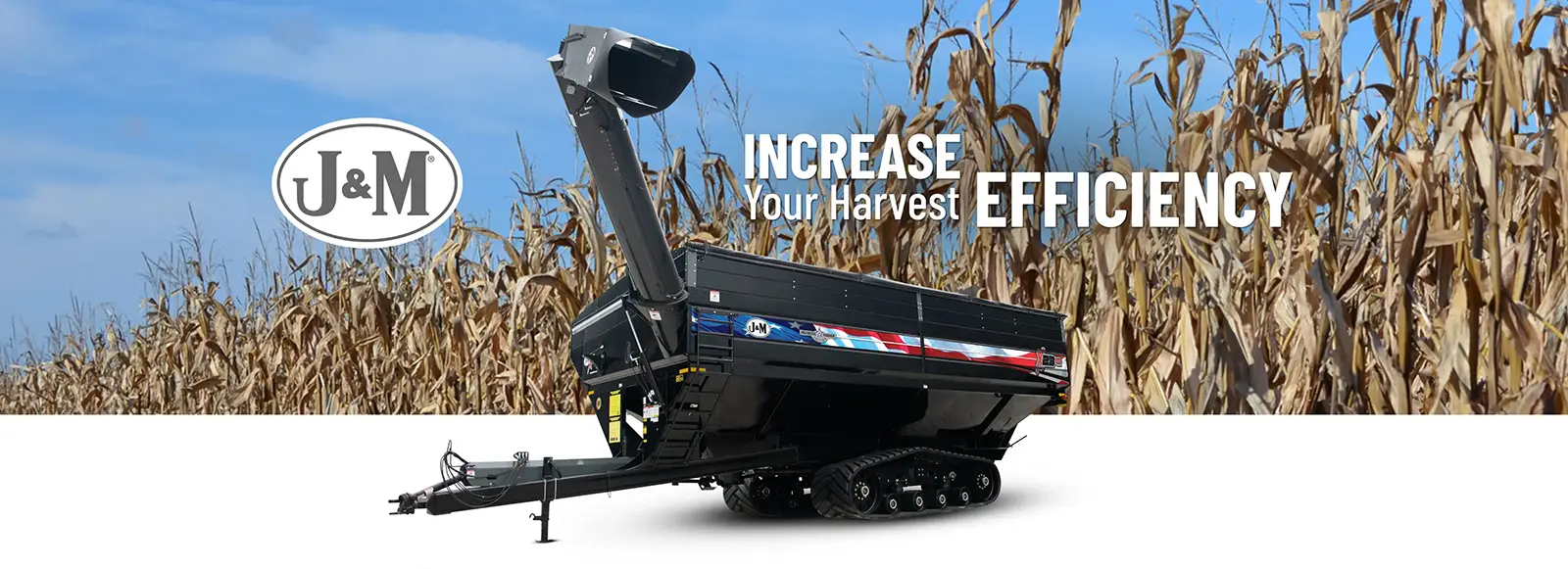 a 32 series cart sitting in front of a corn field