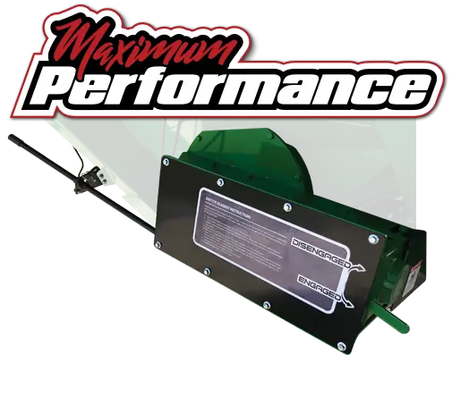 showing the gearboxes on the rear of the dual auger grain cart that drive the augers directly without belts or chains