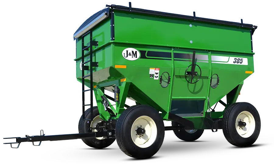 a cutout 385 gravity wagon at a front 3/4 view.