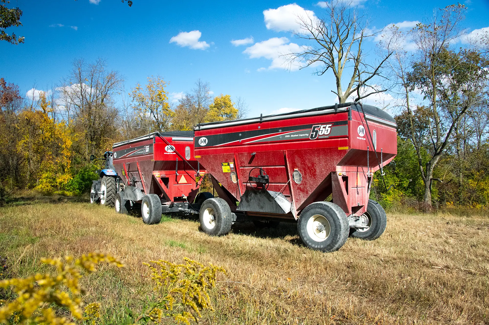 555 red gravity wagons