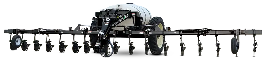 a cutout of a 5000 nitrogen applicator with arms extended at a front 3/4 view.