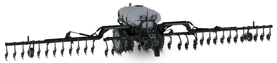 a cutout of a 6000 nitrogen applicator with arms extended at a front 3/4 view.