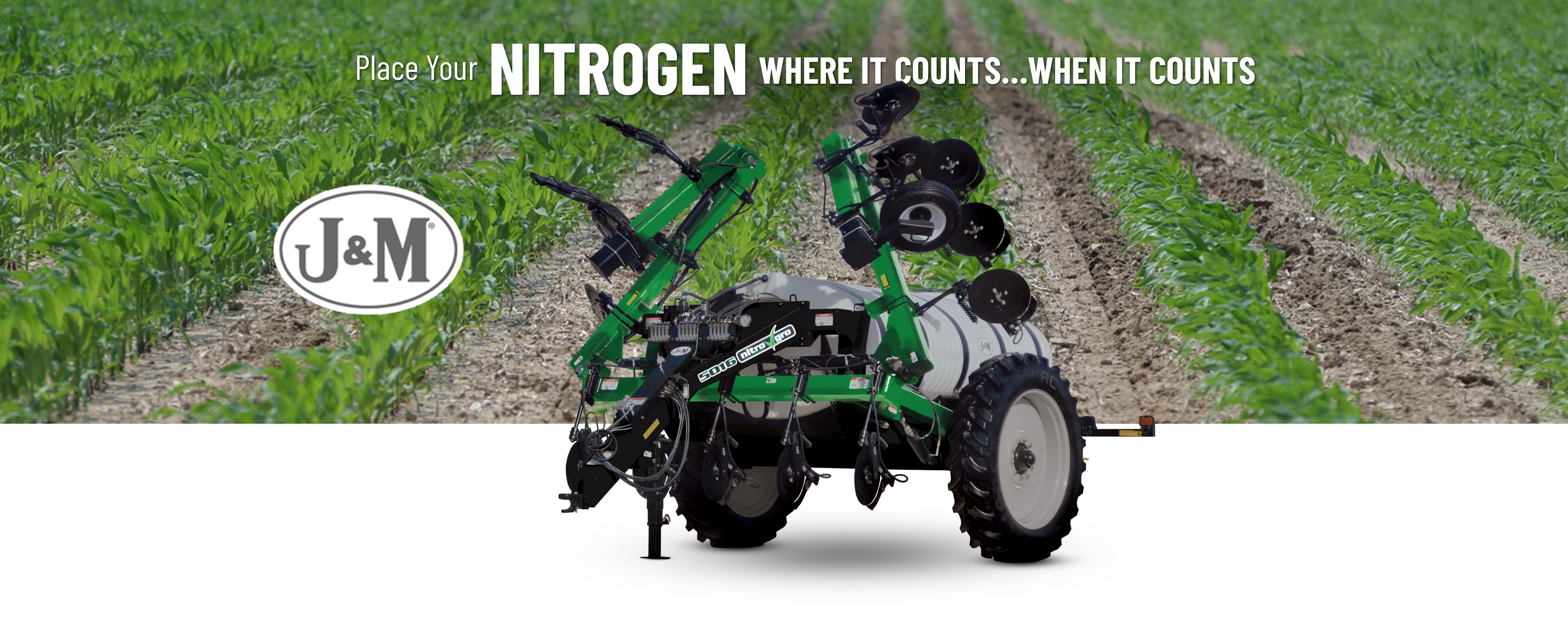 NitroGro 5016 Nitrogen Applicator in front of field