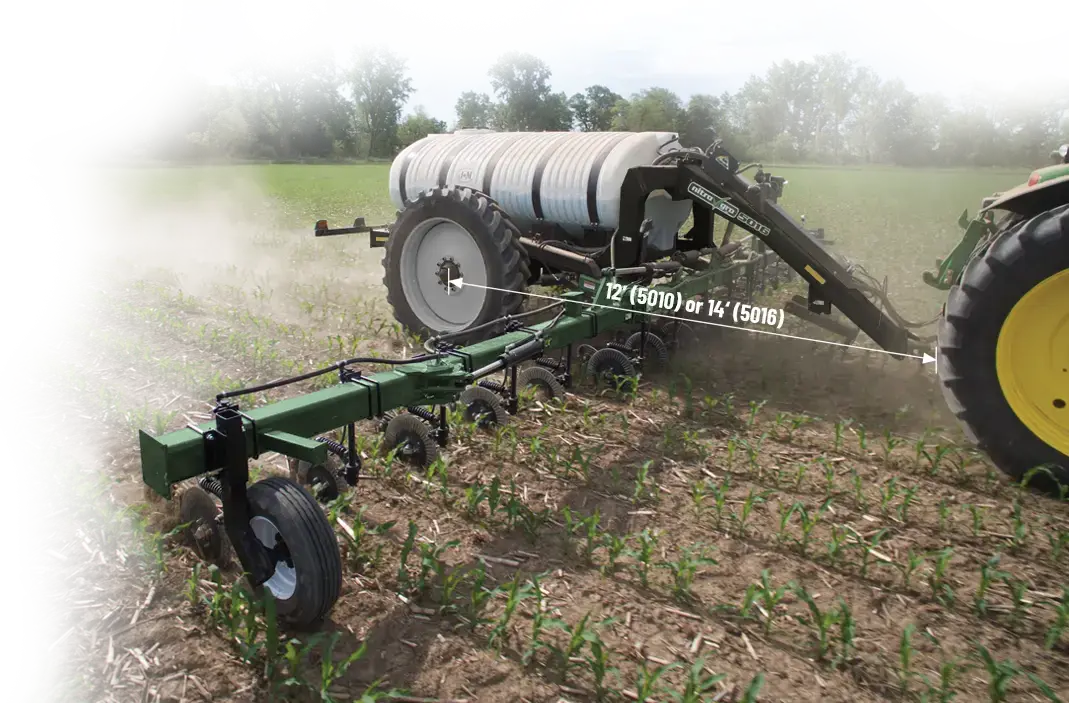 Short Hitch to Axle Length on 5000 Series Nitrogro Nitrogen Applicators