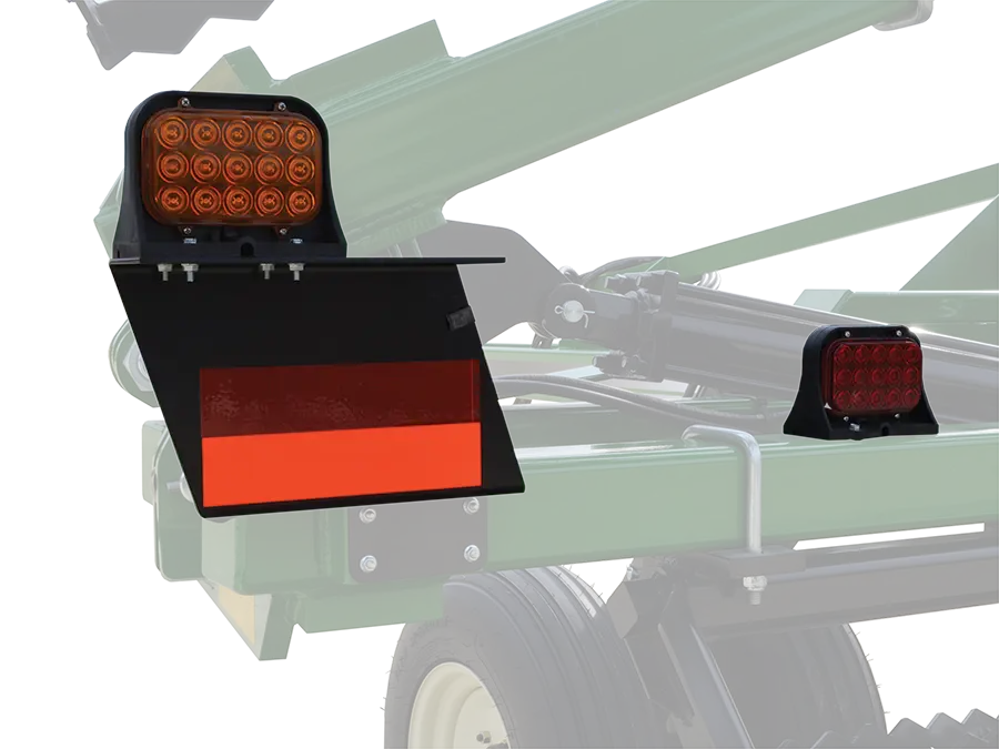 image of the lights on a 3-section soil conditioner.